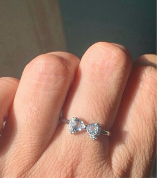 Anillo Plata Ajustable Aguamarinas