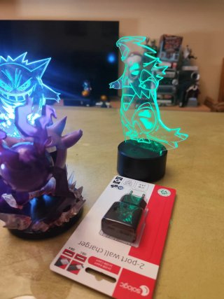 Lámparas LED Pokémon Gengar y Rayquaza