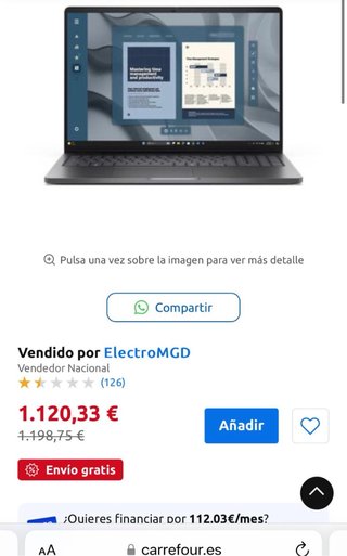 Portátil Dell Pro 16 PC16255 512GB Ryzen 5 PRO new