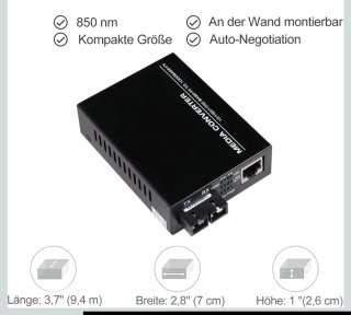 Convertidor de Medios 10/100/1000 Base-TX a 1000 B