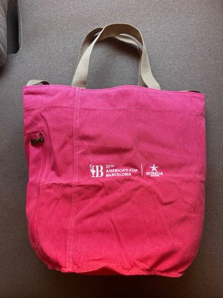 Bolso de playa Estrella Damm fucsia