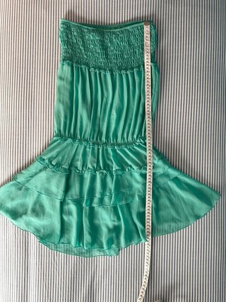 Abito a fascia color Tiffany S/M (collana inclusa)