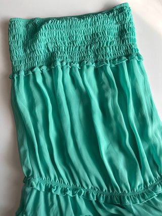Abito a fascia color Tiffany S/M (collana inclusa)