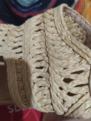 Sandalias tacón beige talla 36