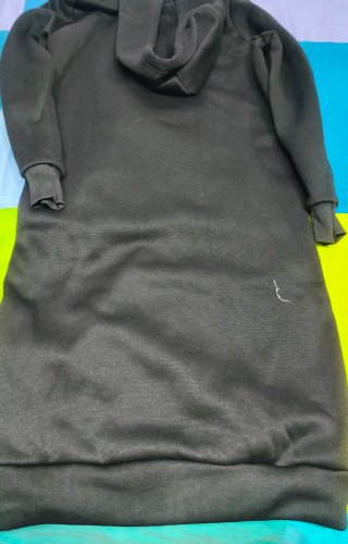 Sudadera larga con capucha y cremallera