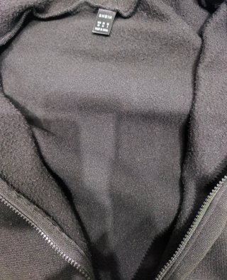 Sudadera larga con capucha y cremallera