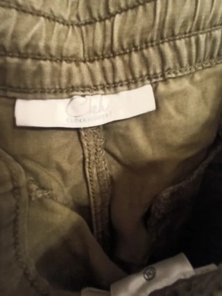 Pantalón loneta mujer verde oliva