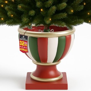Base Albero di Natale Calice Rosso Verde Bianco Supporto