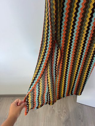 Vestido largo rayas zig-zag