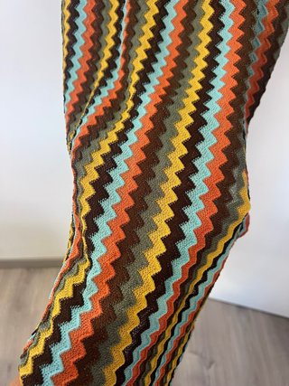 Vestido largo rayas zig-zag