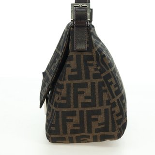 FENDI Zucca Canvas Mamma Baguette Shoulder Bag