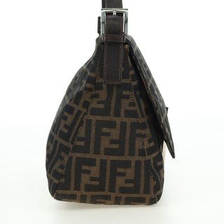 FENDI Zucca Canvas Mamma Baguette Shoulder Bag
