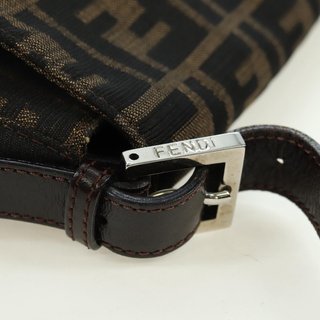 FENDI Zucca Canvas Mamma Baguette Shoulder Bag