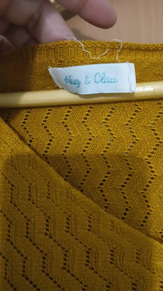 Jersey ganchillo amarillo talla única