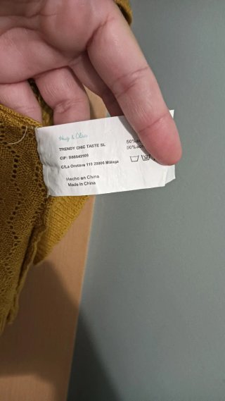 Jersey ganchillo amarillo talla única