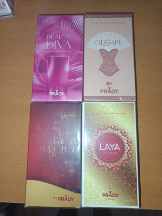 Lote 4 Perfumes Prady: Beauty Diva, Olampe, Laya,