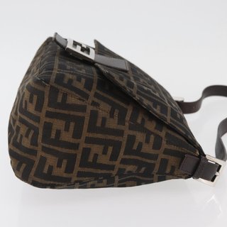 FENDI Zucca Canvas Mamma Baguette Shoulder Bag