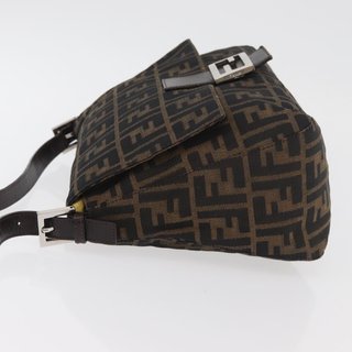 FENDI Zucca Canvas Mamma Baguette Shoulder Bag