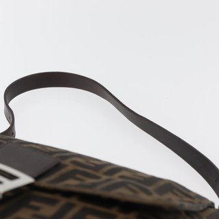 FENDI Zucca Canvas Mamma Baguette Shoulder Bag