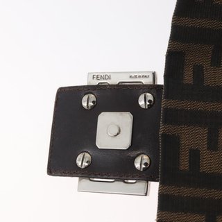 FENDI Zucca Canvas Mamma Baguette Shoulder Bag