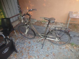 Bicicleta de paseo gris