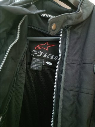 Chaqueta Moto Cuero y Cordura Alpinestars