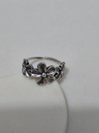 Anillo Plata 925 Ley Flores