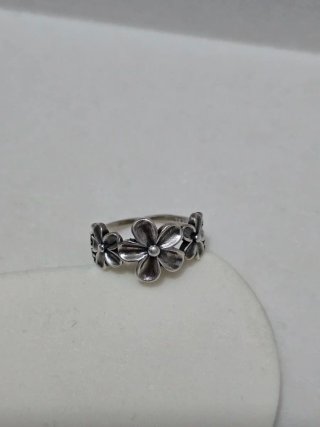 Anillo Plata 925 Ley Flores