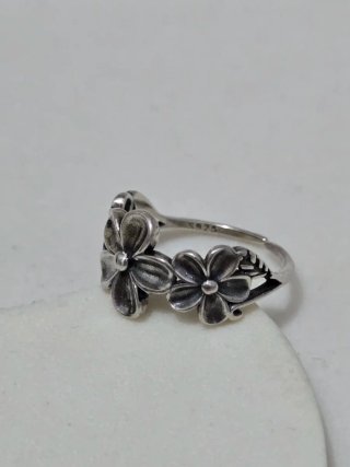Anillo Plata 925 Ley Flores