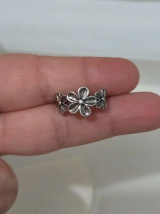 Anillo Plata 925 Ley Flores