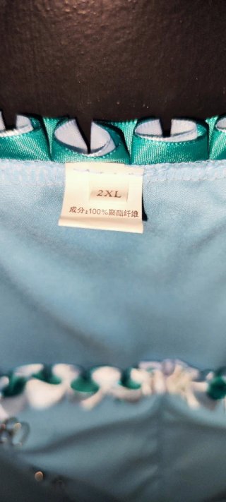 Vestido azul con tablas satén L/XL