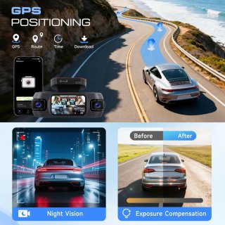 Dashcam 4K 4 Canales con WiFi y App