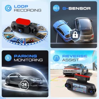 Dashcam 4K 4 Canales con WiFi y App
