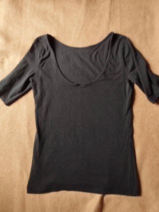 Camiseta manga 3/4 negra
