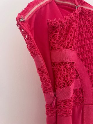 Vestido largo fucsia zara