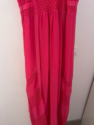 Vestido largo fucsia zara