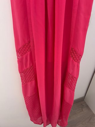Vestido largo fucsia zara