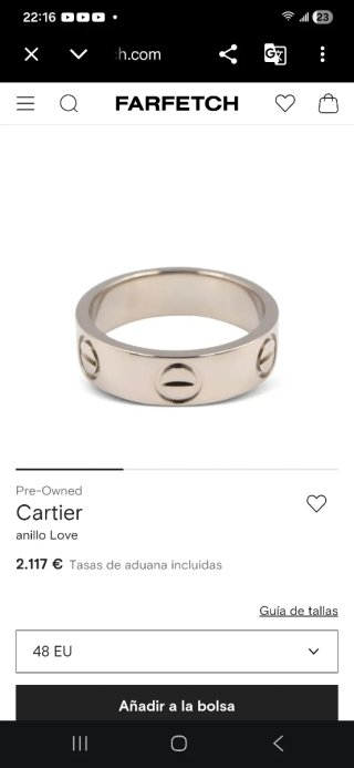 Anillo Cartier Oro Blanco