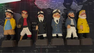 Figuras marineros madera