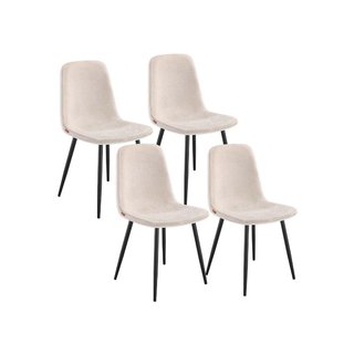 Set di sedie da pranzo imbottite in metallo · Tessuto