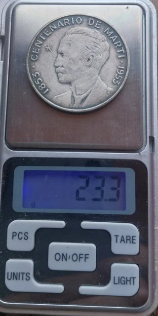 1 Peso Cuba 1953 "José Martí"  -Falsa De Época-