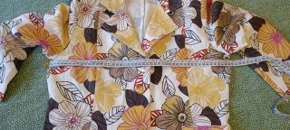 Blazer Vintage Floreale Misto Lino Cotone M