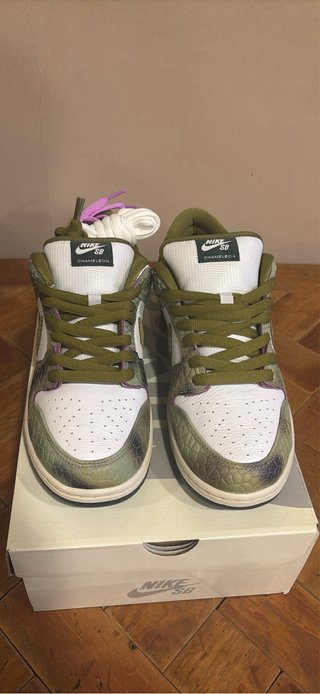 Nike Dunk SB Chameleon Verde Blanco