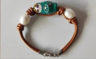 Pulseras cuero y plata ley