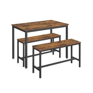 Set di Tavolo da Pranzo e Panche · Metallo · Tavoli