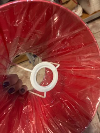 Mampara para lámpara roja,
