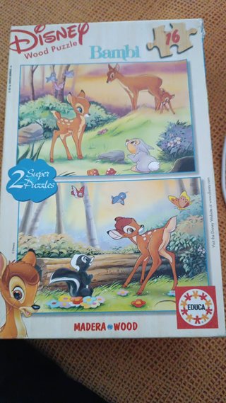 Lote Puzles Educa Madera Bambi + Cenicienta