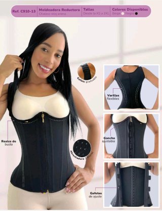Chaleco Faja Reloj de Arena Negro