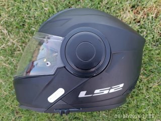 Casco de moto negro LS2 Talla XL