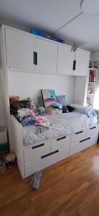 Cama nido con puente y cajones